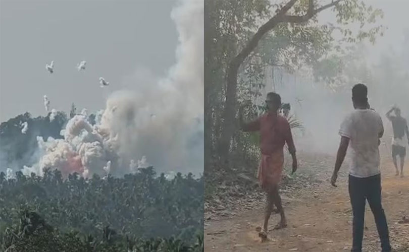 തൃശ്ശൂർ പൂരത്തിനുള്ള വെടിക്കെട്ടുസാമഗ്രികൾ നിർമിക്കുന്നിടത്തുണ്ടായത് ഉഗ്ര സ്ഫോടനം; മരണസംഖ്യ ഉയരുന്നു