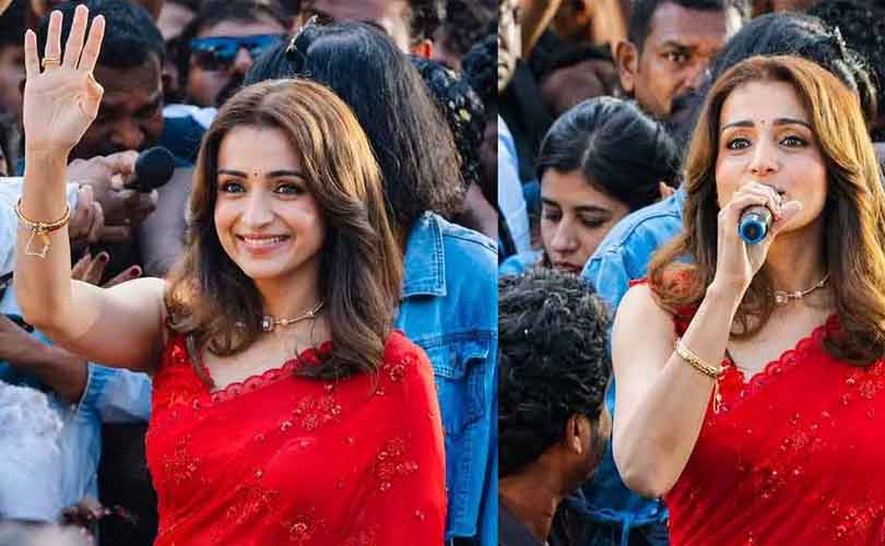 തൃഷ രാഷ്ട്രീയത്തിലേക്കോ? കോയമ്പത്തൂരിൽ വമ്പൻ വരവേൽപ്